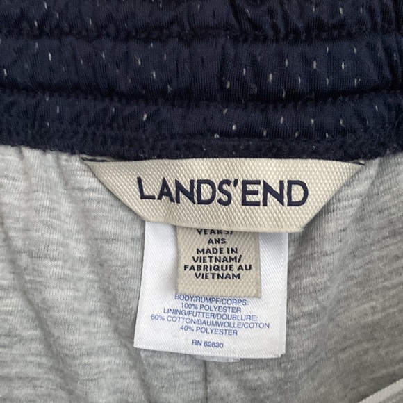 Lands End Navy Blue with White Piping ST. MARY Mesh Shorts - Picture 2 of 7